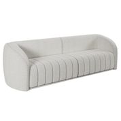 Sofá 04 Lugares Para Sala De Estar 292 cm Lazio M03 Bouclê Branco - Lyam Decor