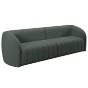 Sofá 05 Lugares Para Sala De Estar 332 cm Lazio M03 Veludo Cinza - Lyam Decor