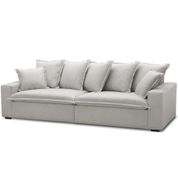 Sofá 2 Lugares Para Sala de Estar Living 200cm Arbane L06 Linho Mescla - Lyam Decor