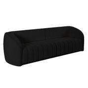 Sofá 5 Lugares Para Sala 332cm Lazio M03 Bouclê Preto - Lyam Decor
