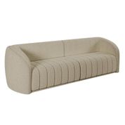 Sofá 5 Lugares Para Sala 332cm Lazio M03 Bouclê Bege - Lyam Decor
