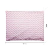 Kit Fronha Bebê Com 2 Pçs 40cm x 30cm Chevron Rosa Papi