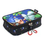 Estojo Box 100 Pens SONIC HEDGEHOG Preto - Luxcel ET47017SO