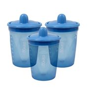 Kit com 3 Copos de Transição 250ml Azul - Clingo