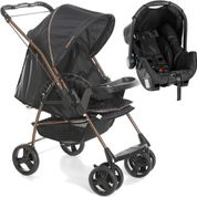 Carrinho de Bebe Galzerano Milano Bebe Conforto Preto Cobre