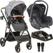 Carrinho de Bebe com Bebe Conforto Base Kiddo Cosmos Grafite