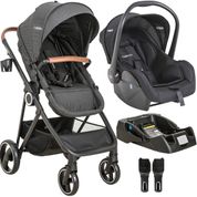 Carrinho de Bebe com Bebe Conforto e Base Kiddo Cosmos Preto