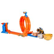 Pista de Percurso - Hot Wheels - Monster Trucks - Troféu Bigfoot - Giros Extremos - Mattel