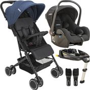 Carrinho com Bebe Conforto Base ISOFIX Kiddo Mascote Marinho
