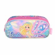 Estojo Infantil Escolar Triplo - Barbie Fada - Rosa - Luxcel