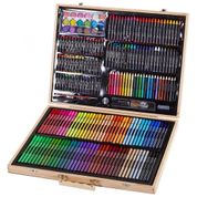 Kit de Pintura XARONF com 251 Peças e Caixa de madeira Portátil, Marrom Claro