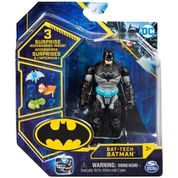 Boneco Batman Bat-Tech Preto - 10Cm Colecionável