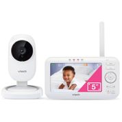 Babá Eletrônica com monitor, com Vídeo Digital, Visão Noturna Automática e Cores Vivas,VM5251 VTETCH,Branco