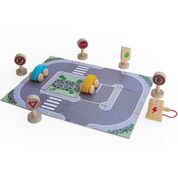 Brinquedo Estrada com Carrinhos e Acessórios em Madeira - LM100 - Lume