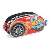 Estojo Infantil Escolar Triplo - Hot Wheels - Preto - Luxcel