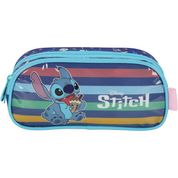 Estojo Infantil Luxcel Duplo Stitch Azul