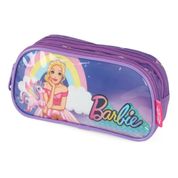 Estojo Infantil Luxcel Duplo Barbie Roxo