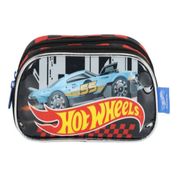 Estojo Infantil Luxcel Duplo Hot Wheels Preto