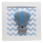 Quadro Decorativo Balão Chevron Azul