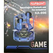 Fone De Ouvido Gamer Bluetooth 5.3 - Case Reforçada em Aço Ka-896 Blue