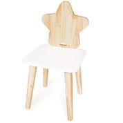Cadeira Cadeirinha Estrela Pinus Infantil de Madeira MDF