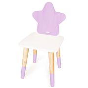Cadeira Cadeirinha Estrelinha Lilas Infantil MDF