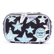 Estojo Escolar Feminino Black Velvet Stars Preto