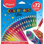 LÁPIS DE COR COLOR PEPS STAR MAPED - CAIXA COM 72 CORES