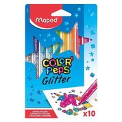 CANETA HIDROCOR COM GLITTER COLOR PEPS - ESTOJO COM 10 CORES