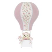 Abajur Balãozinho Cintura Ursa Floral Rosa