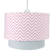 Lustre Tubular Duplo Chevron Rosa