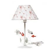 Abajur Metal Floral Vermelho