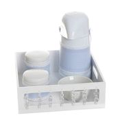 Kit Higiene Com Porcelanas E Capa Pedra Transparente