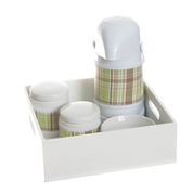 Kit Higiene Com Porcelanas E Capa Bandeja Lisa