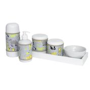 Kit Higiene Slim Branco Garrafa Pequena Capa Safári