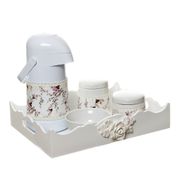 Kit Higiene Com Porcelanas E Capa Resina Rosa Grande