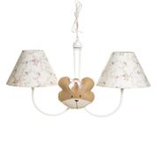 Lustre 2L Simples Com 2 Caras De Ursa