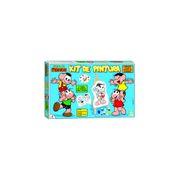 Conjunto De Pintura E Acessórios - Turma da Mônica - 04 Telas - Nig