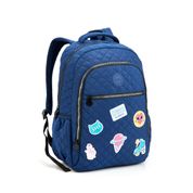 Mochila De Costas Feminina Infantil Juvenil Resistente Seanite Bolsa Menina Escolar Faculdade Com Alça Acolchoada E Patches Personalizado Azul