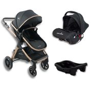 CARRINHO DE BEBE TRIO COM BEBE CONFORTO E BASE KANSAS GOLD - PREMIUM BABY