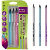 KIT COM 3 LAPIS INFINITO PRETO HB COLOR - NEWPEN