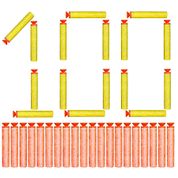 100 Dardos p/ Lançadores Nerf Arminha de Pressão com Ventosa