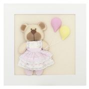 Quadro Decorativo Ursinha Com Bexigas