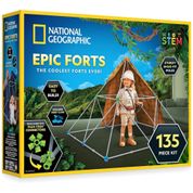 Kit de Construção de Forte Infantil com 225 Peças STEM, National Geographic