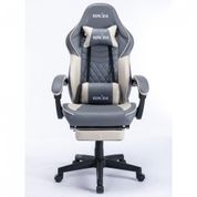 Cadeira Gamer Ergonômica com Apoio para Lombar e Cabeça, SUKIDA, Azul