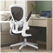Cadeira de Escritório Ergonômica Giratória e Ajtável com Apoio 3D, Branca, HBADA HDNY163WM, US, Branco