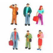 Figuras Turistas Maquete 06 Peças 1/100 Minitec 1612