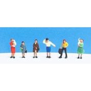 Figuras Mulheres Maquete 06 Peças 1/100 Minitec 1610