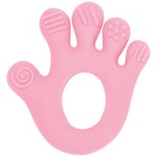 Mordedor Maozinha Alivio Gengiva Bebe Com Texturas Buba Rosa