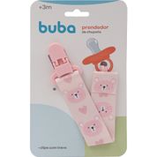 Prendedor De Chupeta Ursinho Azul e Rosa Buba Baby